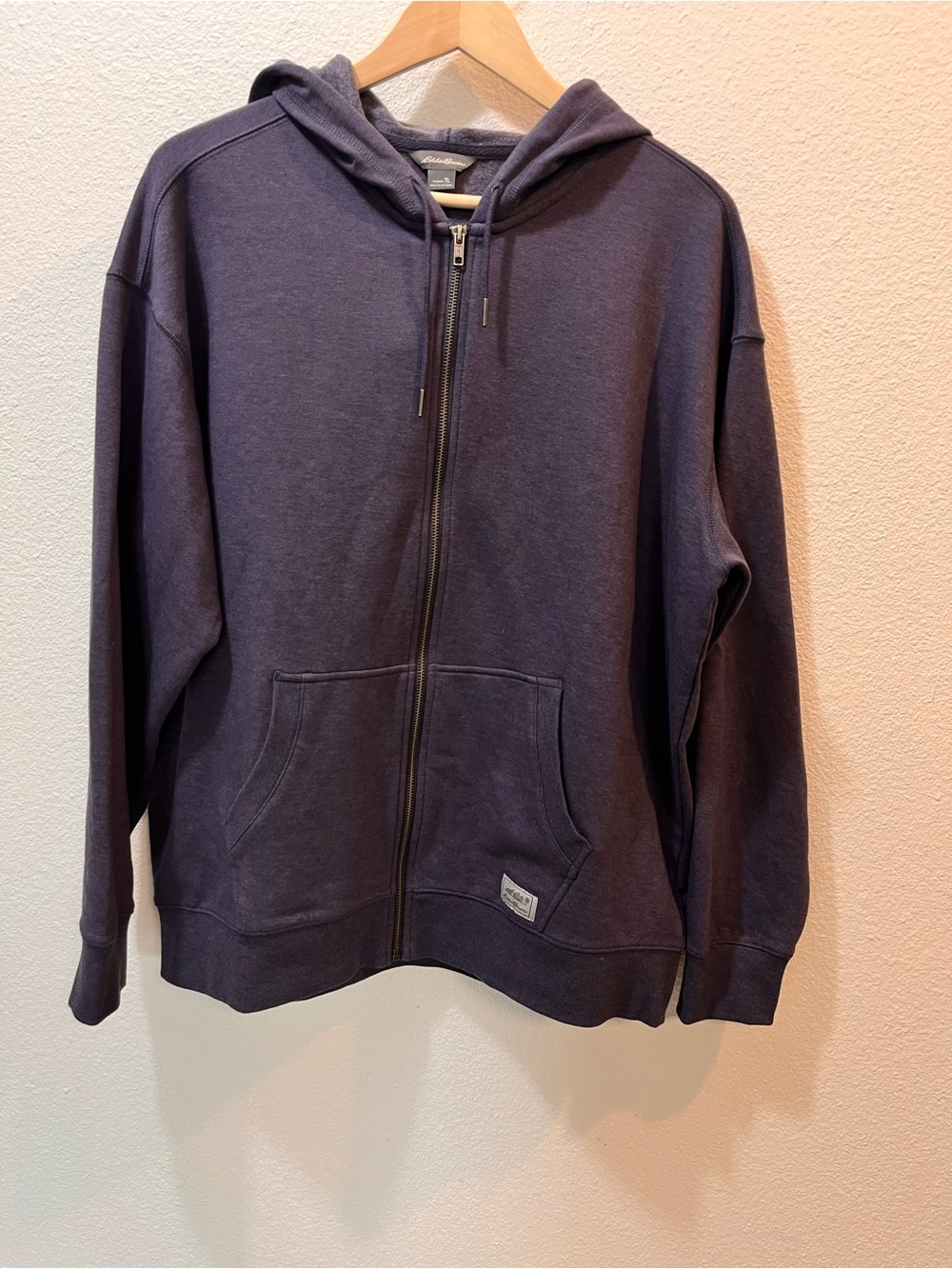 Eddie Bauer Dark Navy Full-Zip Hooded Sweater